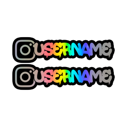 Twin Layer Holographic Instagram Drip Tags